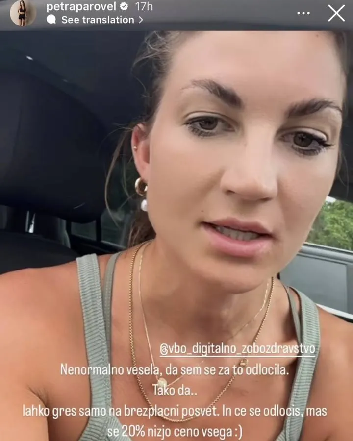 Instagram zgodba — Petra Parovel