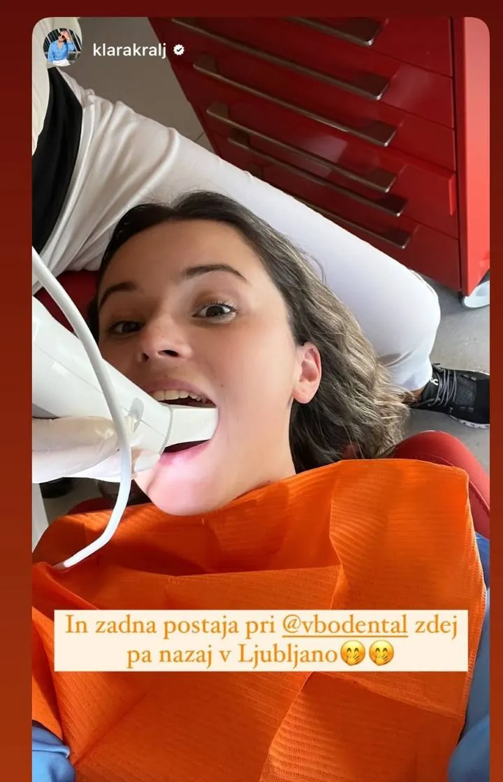 Instagram zgodba pacienta VBO o poravnavi z aparatom Invisalign