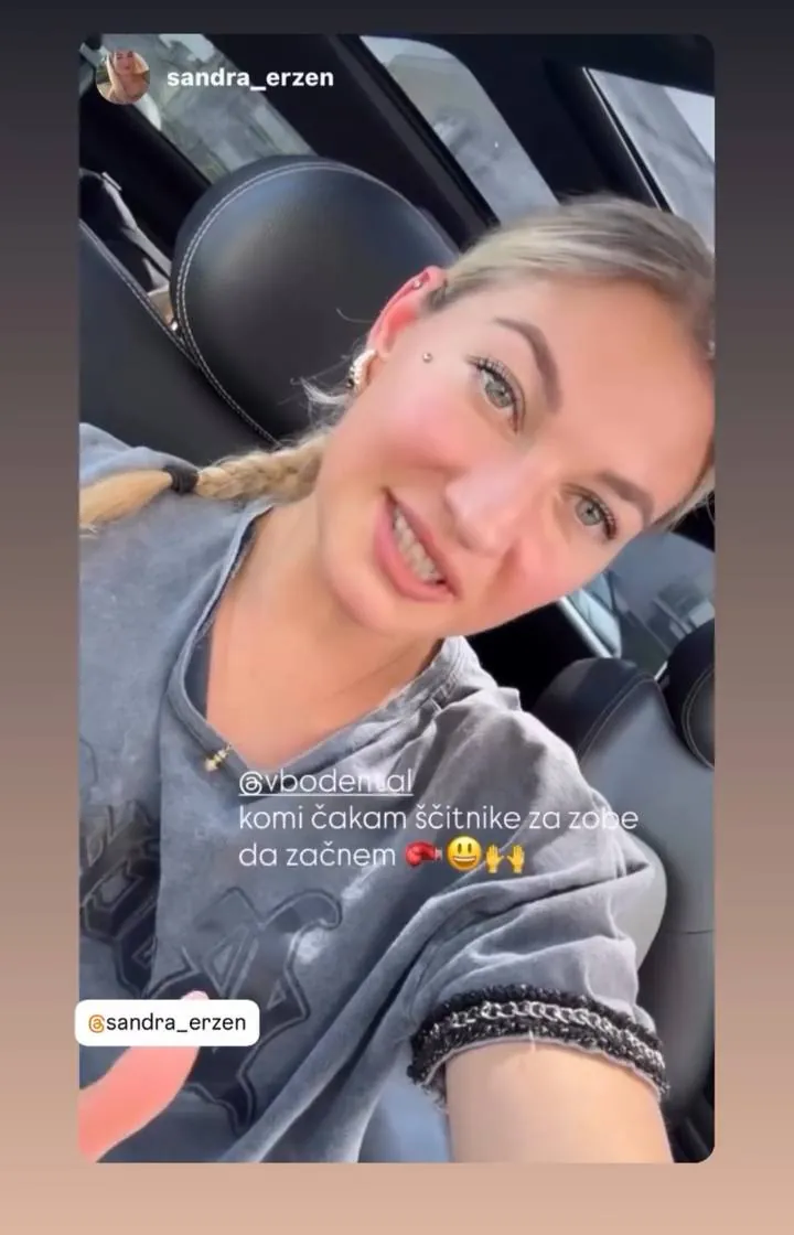 Instagram zgodba pacienta VBO o poravnavi z aparatom Invisalign