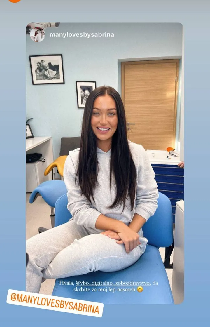 Instagram zgodba pacienta VBO o poravnavi z aparatom Invisalign